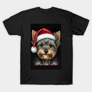 Super Cute Yorkshire Terrier Puppy Portrait T-Shirt